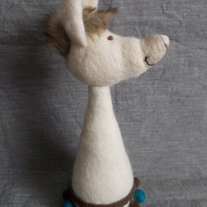 Lama alpaca made of felt decoration felt animal image 3