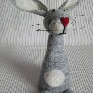 Felt bunny egg warmer, hand-felted, not just for Easter!