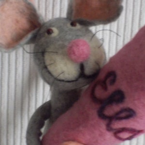 Mouse comes to school Gift made of felt at the beginning of school Decoration image 8