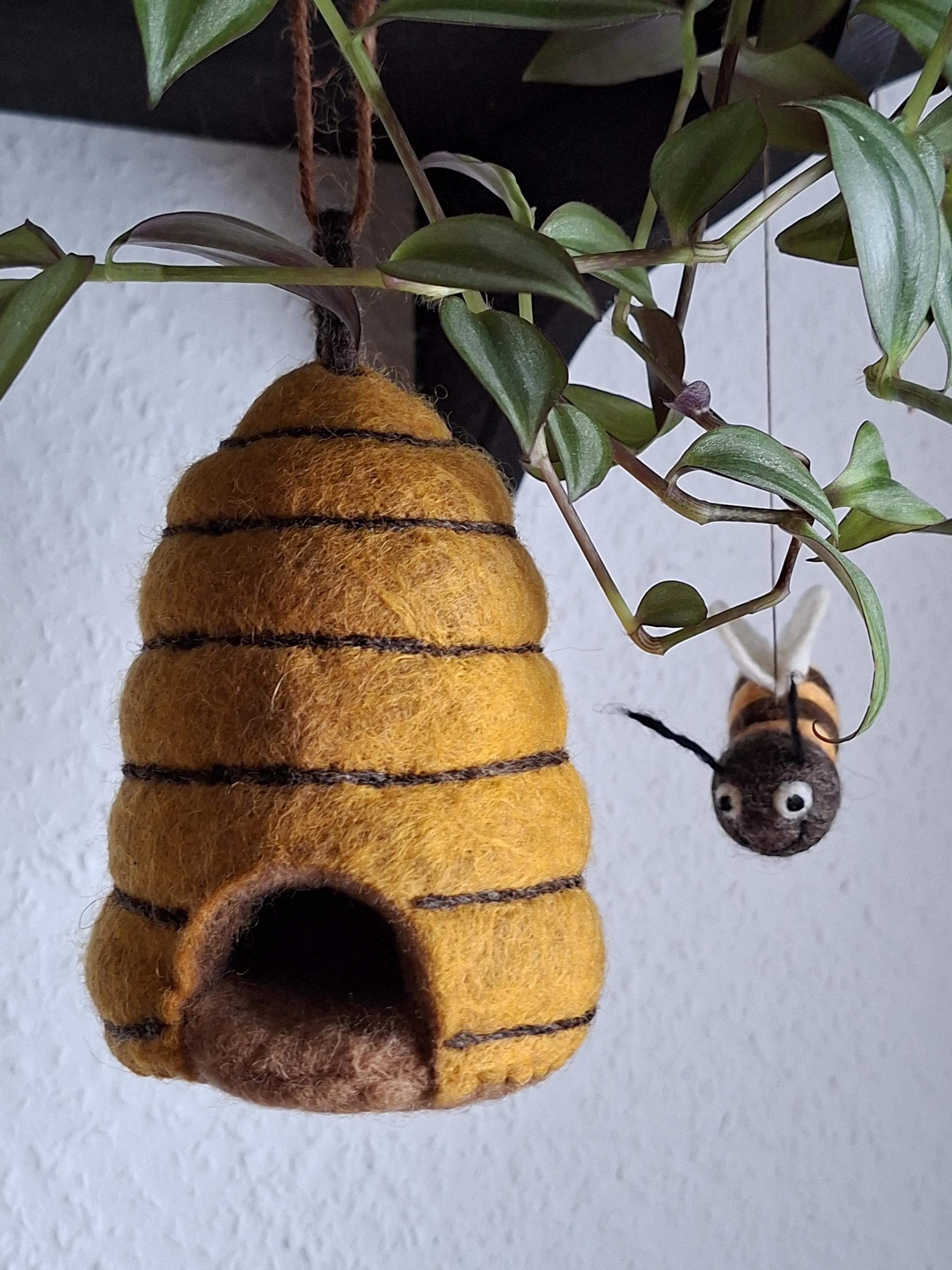 Bienen-Strohkorb 25 Cm – Dekoratives Bienenhaus Aus Echtem Stroh, Imkerei Deko