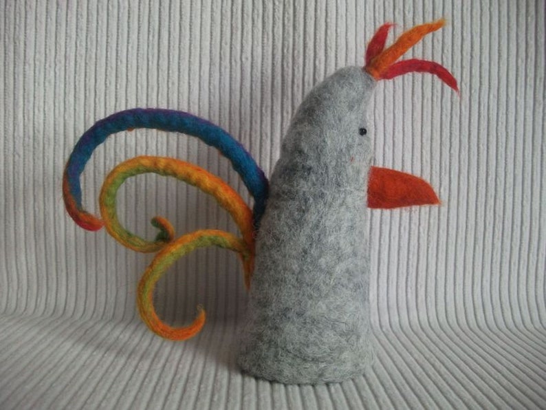 Chicken Rooster Funny Hand Felted Egg Warmer Felt image 3