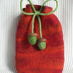 small bag made of felt "autumn" with felt tiles