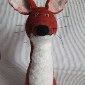 Door stopper Sly Fox made of felt decoration image 1