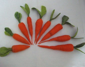 Légumes en feutre pour magasin ou cuisine d'enfant carotte champignon radis pomme de terre concombre ail en feutre