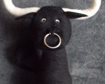 Door stopper "Spanish bull" made of felt decoration hand-felted