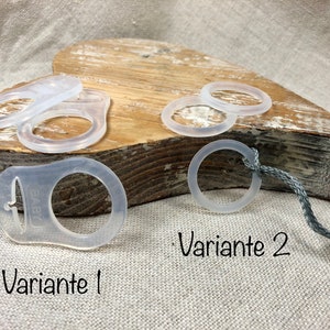 Silicone adapter, silicone ring, adapter for pacifiers, MAM, Bibs, pacifier chain