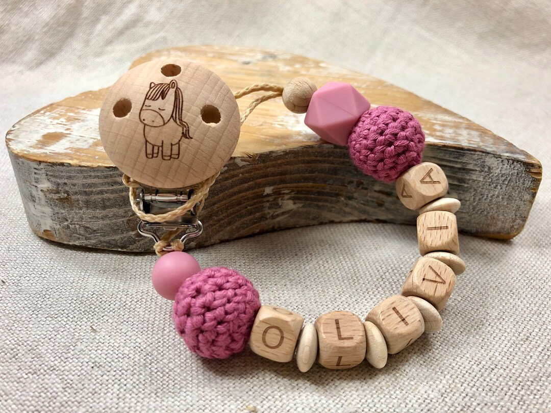 Unique Pacifier Chain Pacifier Chain, Many Colors and Designs, Personalized With Name, Girl ...