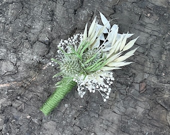 Dried Thistle Buttonhole