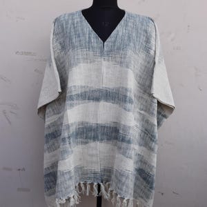 Handloom Poncho Kimono | Breathable Fairy Shawl Wrap | Sustainable, Light Travel Poncho | Boho Fairy Poncho Kimono | Gift for Mom / Friend