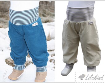 Annsfashion Hose Pumphose Babyhose Lilakind Made in Germany Nicki Streifen T/ürkis