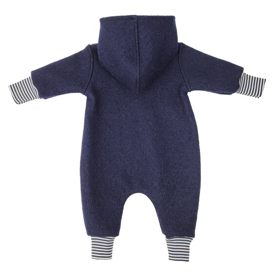 Lilakind Kinder Walkloden Overall Wollanzug Blau Maritim Anker Varianten