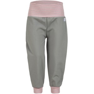 Lilakind Jungen Mädchen Softshell Hose Regenhose Winterhose Einfarbig Grau Gestreift Rosa Blau image 3