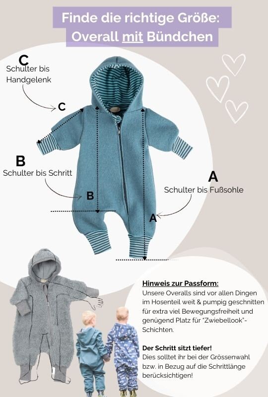 Wollwalk Overall Baby Lilakind Walkloden-Overall – Wärmender