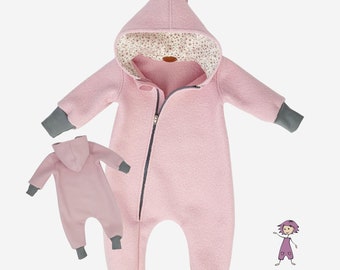 Lilakind Kinder Baby Walkloden Overall Walkoverall Einteiler Mädchen Rosa Blumen Gr. 62-128