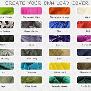 Create Your Own Dog Lead Slip Cover (choose your text - all languages) - 23 colour choices