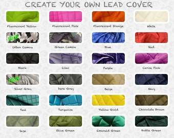 Create Your Own Dog Lead Slip Cover (choose your text - all languages) - 23 colour choices