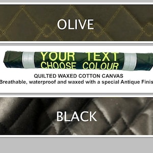 QUILTED WAXED COTTON Dog Lead Slip Cover