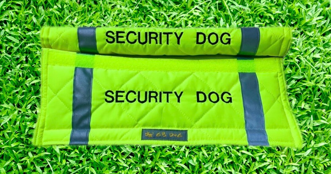 SECURITY Dog Lead Slip Cover / or Personalise Text all Etsy
