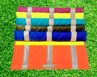 REFLECTIVE Dog Lead Slip Cover (plain/no text or artwork) - 25+ fabric colour choices
