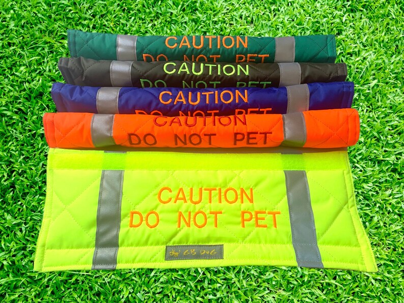Caution Do Not Pet Dog Lead Slip Cover / or personalise text Etsy