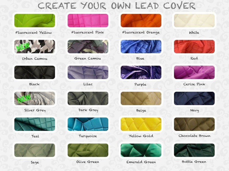 IN TRAINING Dog Lead Slip Cover / or personalise text all languages 23 colour choices image 2
