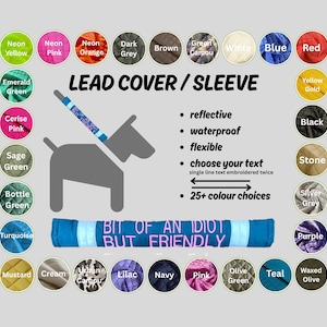 Un poco idiota pero amigable - Funda de plomo bordada (no impresa) - Impermeable, reflectante, texto personalizable