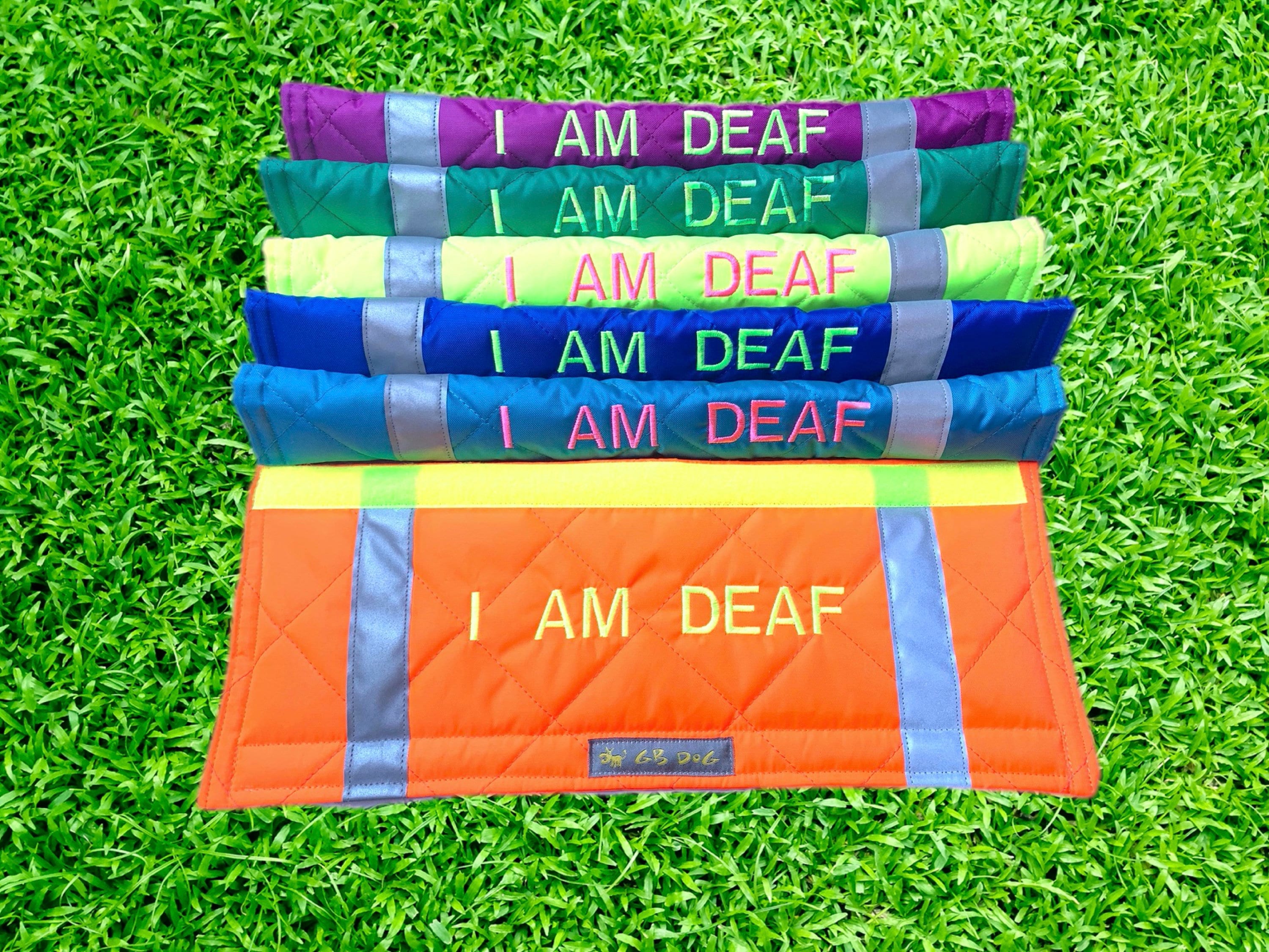 I AM DEAF Dog Lead Slip Cover / or Personalise Text all Etsy