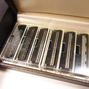 Handgefertigter Luxusrasierer System Gillette G2,GII,TracII,PII,Razor twin blades in Luxusschatulle, inklusive 6 Original Gilette G2-Klingen Bild 5