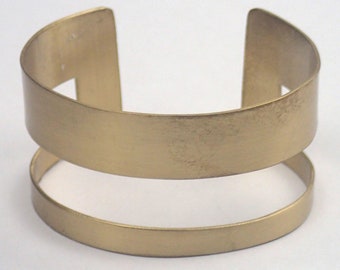 Brass Rectangle Cuff Bracelet