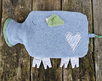 Hot water bottle hot Hans (incl. hot water bottle) - light gray