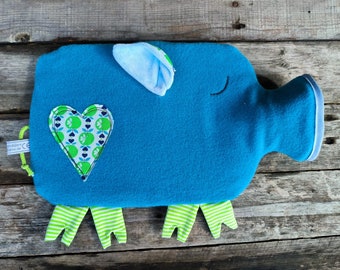 Hot Hans hot water bottle (including hot water bottle) - turquoise/green