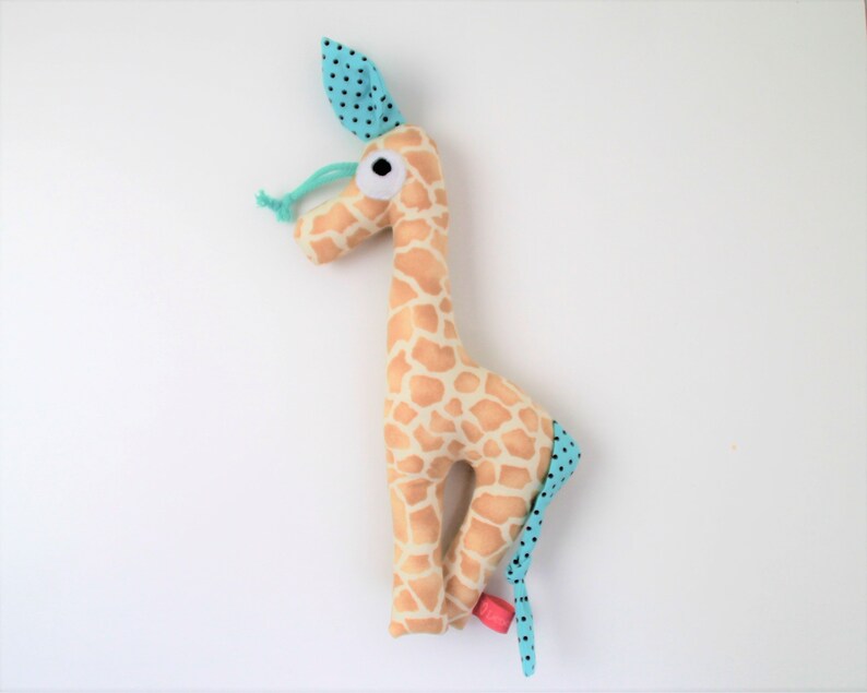 Rassel-Giraffe Flecken/türkis Bild 1