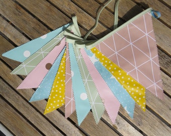 Pennant chain outdoor oilcloth garland