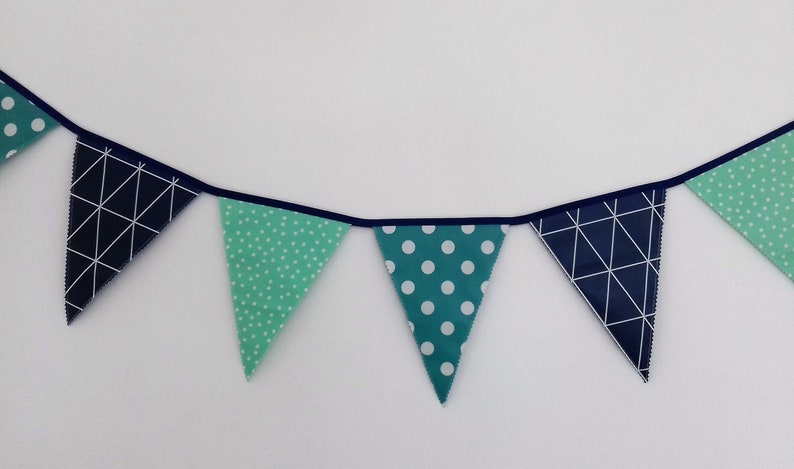 Pennant chain garland outdoor made of oilcloth image 4