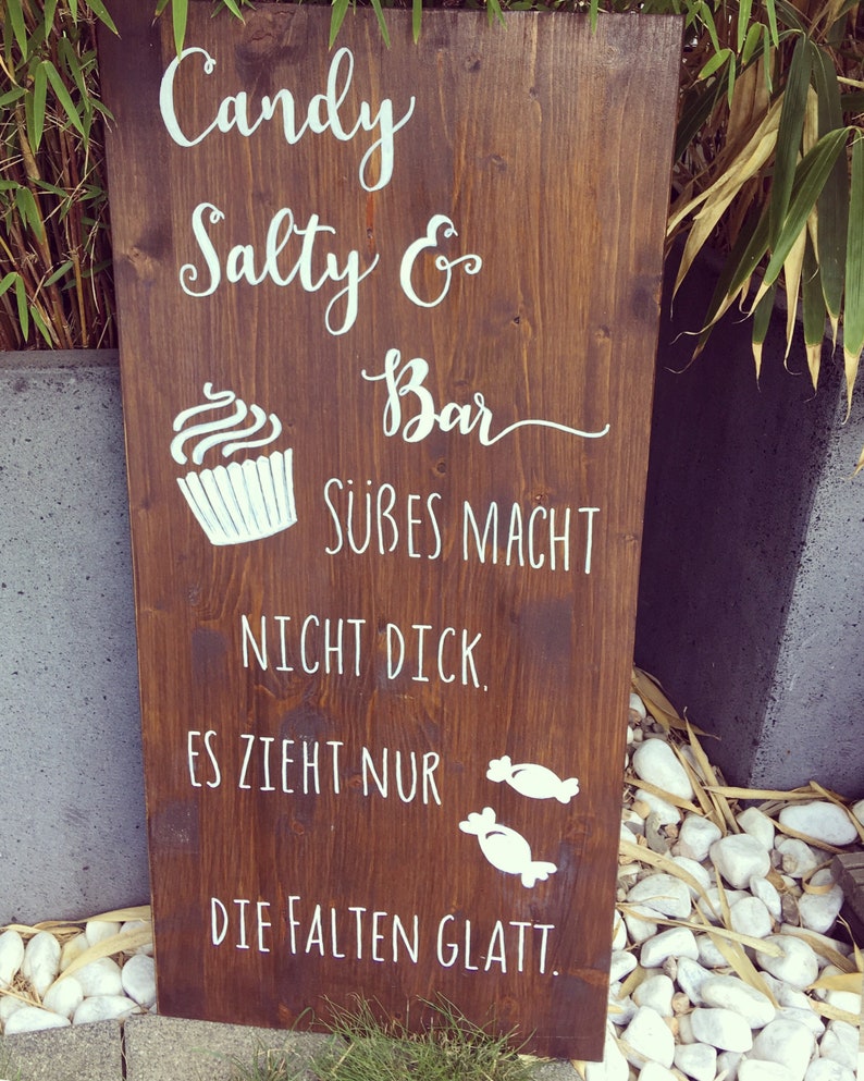 Candy Bar Schild Hochzeit