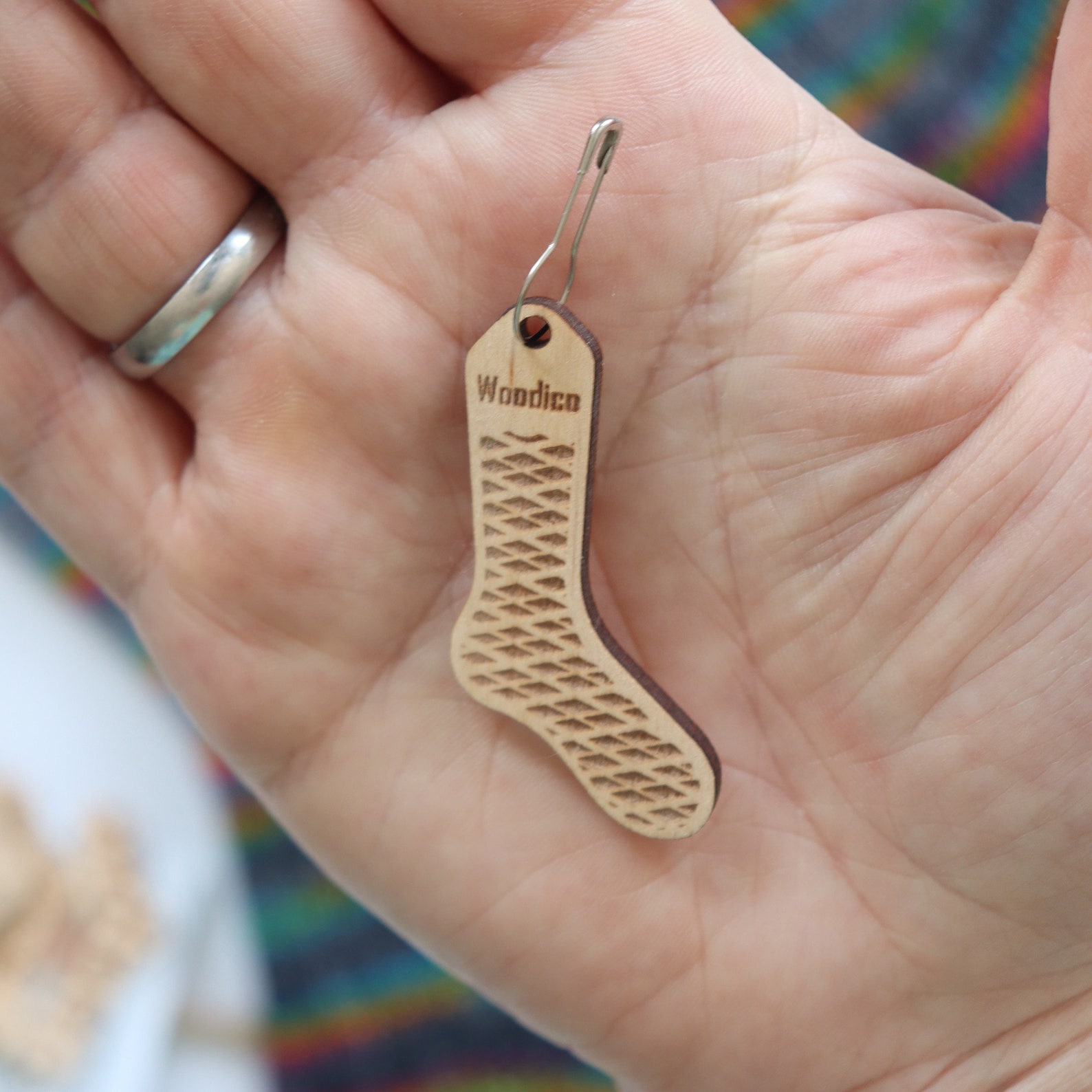 Mini Sock Blocker Stitch Markers Set of 7 Wooden Stich Etsy Canada