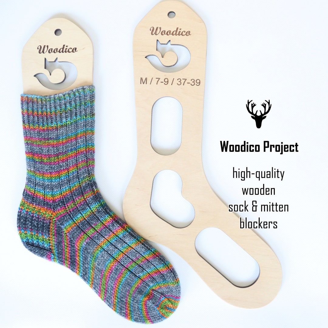 PATIKIL Lot De 2 Paires De Bloqueurs De Chaussettes En Bois Pour Tricot Et Crochet