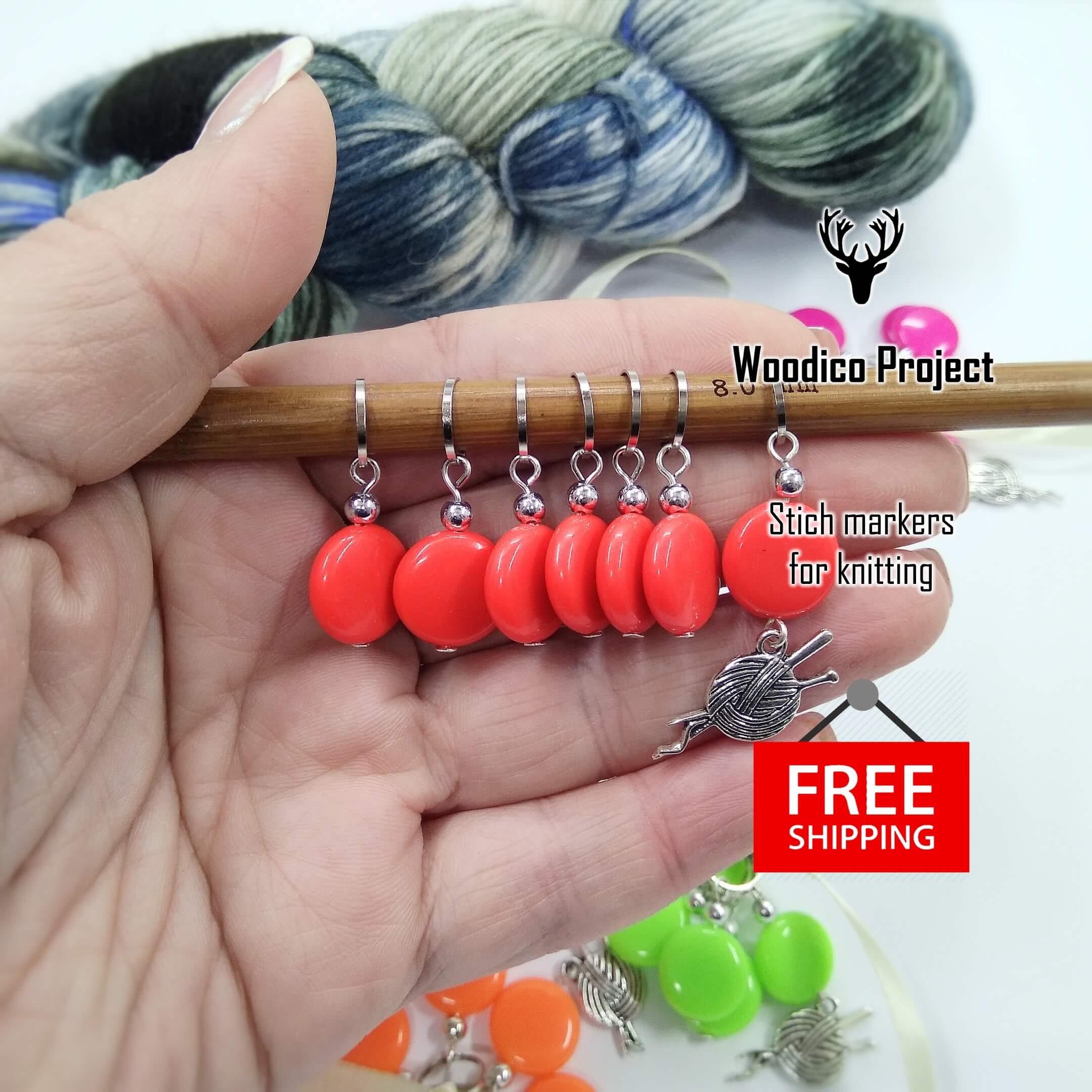 Stich markers for knitting 039 Handmade stitch markers Etsy