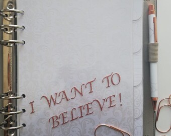 Dashbord* Filofax * A5 * transparent * Believe *