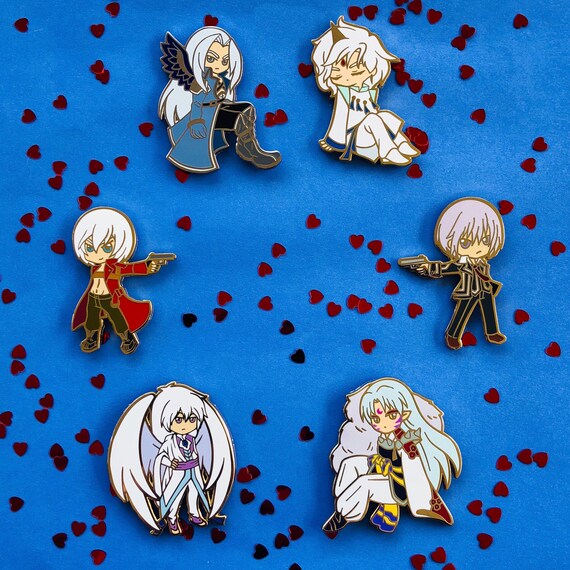 Misunderstood Silver Hair Anime Boy Enamel Pin Etsy