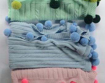 Blanket for a child 1pcs, 1 PCs. In colors: blue, mint, pink