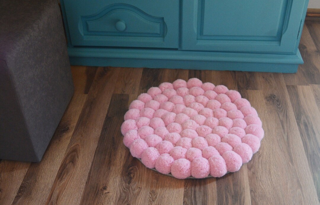 Pompom Rug Kids, Rug,pompon Rug, Decor, Room, Kids, Bedroom Rug, Baby ...