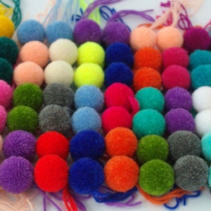 pompons set of 100 pieces mix colors pompoms pompom pompons pompon