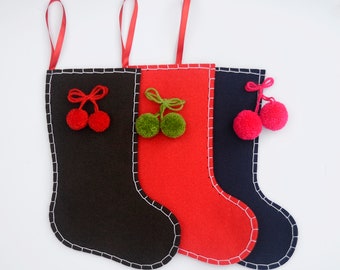 Socks Felt Gift Pompons Santa Claus Pompons Pomponz Love Idea