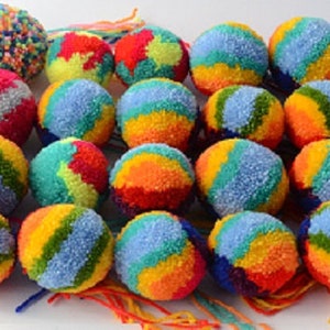 Pompom - 5 cm, Pompons, Pompons, Pompom, Pompons Colorus, Pompons, Decoração, Casa, Decoração, Bola, Pomponik