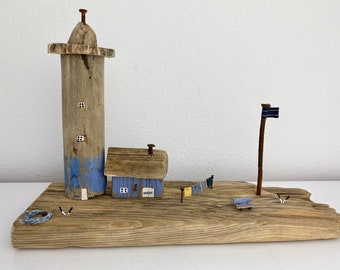 Geschenk aus Treibholz, Treibholzdekoration, Treibholzhäuschen, maritime Dekoration, maritime Deko,  Treibholzkunst