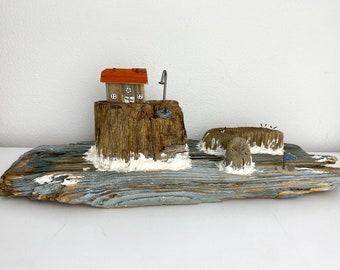 Driftwood gift, driftwood decoration, driftwood cottage, nautical decoration, nautical decor, driftwood art