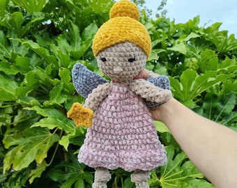 Crochet Pattern - Blossom The Magic Fairy Crochet Lovey Snuggler Comforter