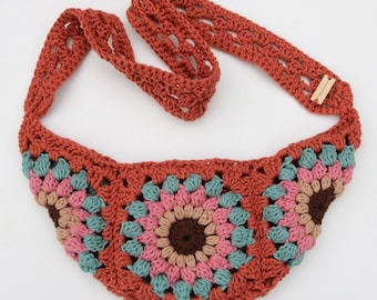 Crochet Pattern - The Juniper Festival Crossbody Bum Bag Fanny Pack