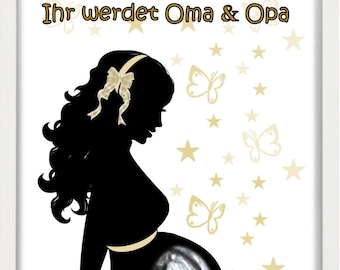 Picture frame Baby &quot;You become Grandma and Grandpa&quot;